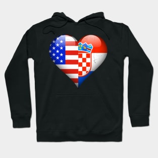 Half American Half Croatian - Gift for Croatian From Croatia Hoodie